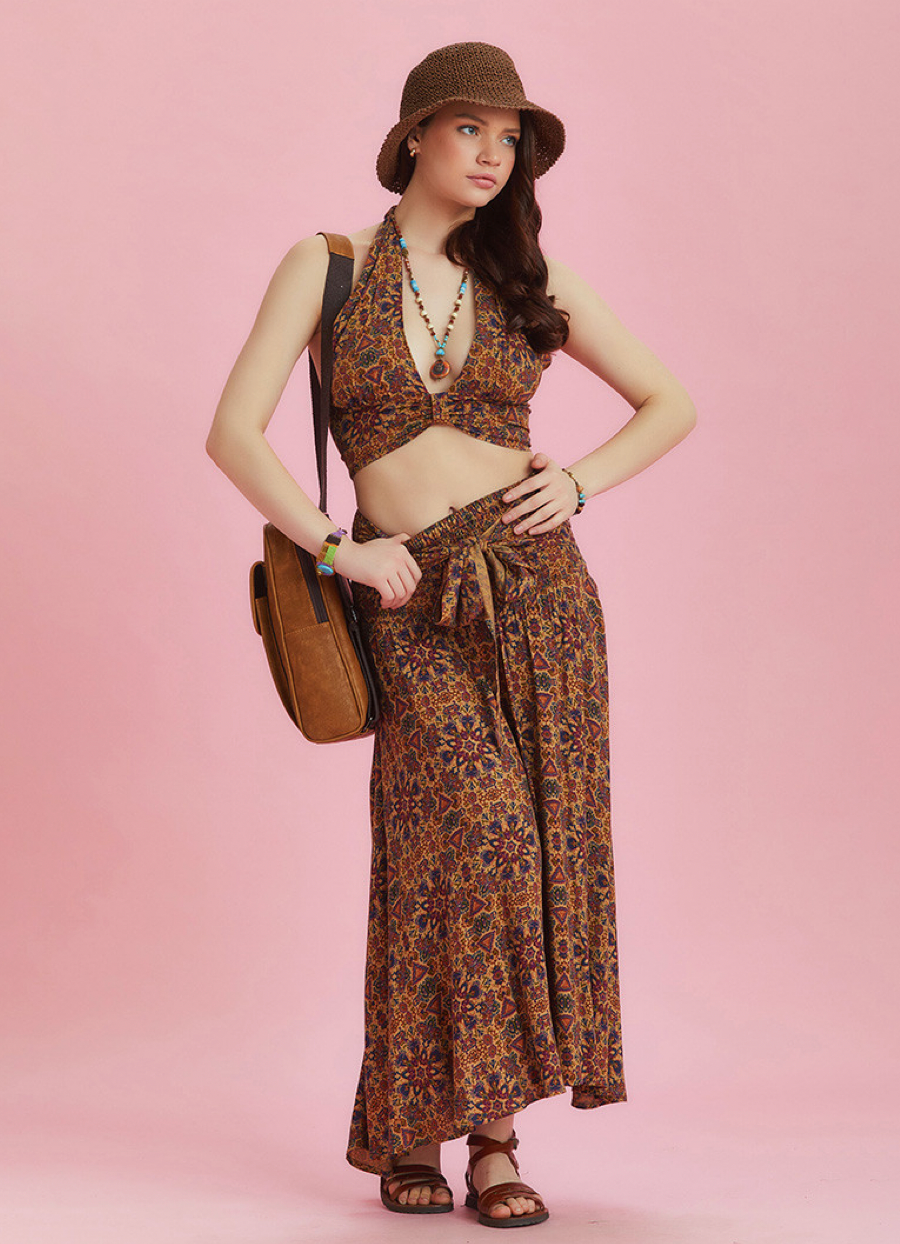 Sonnenzauber – Maxirock mit Ethno-Muster
