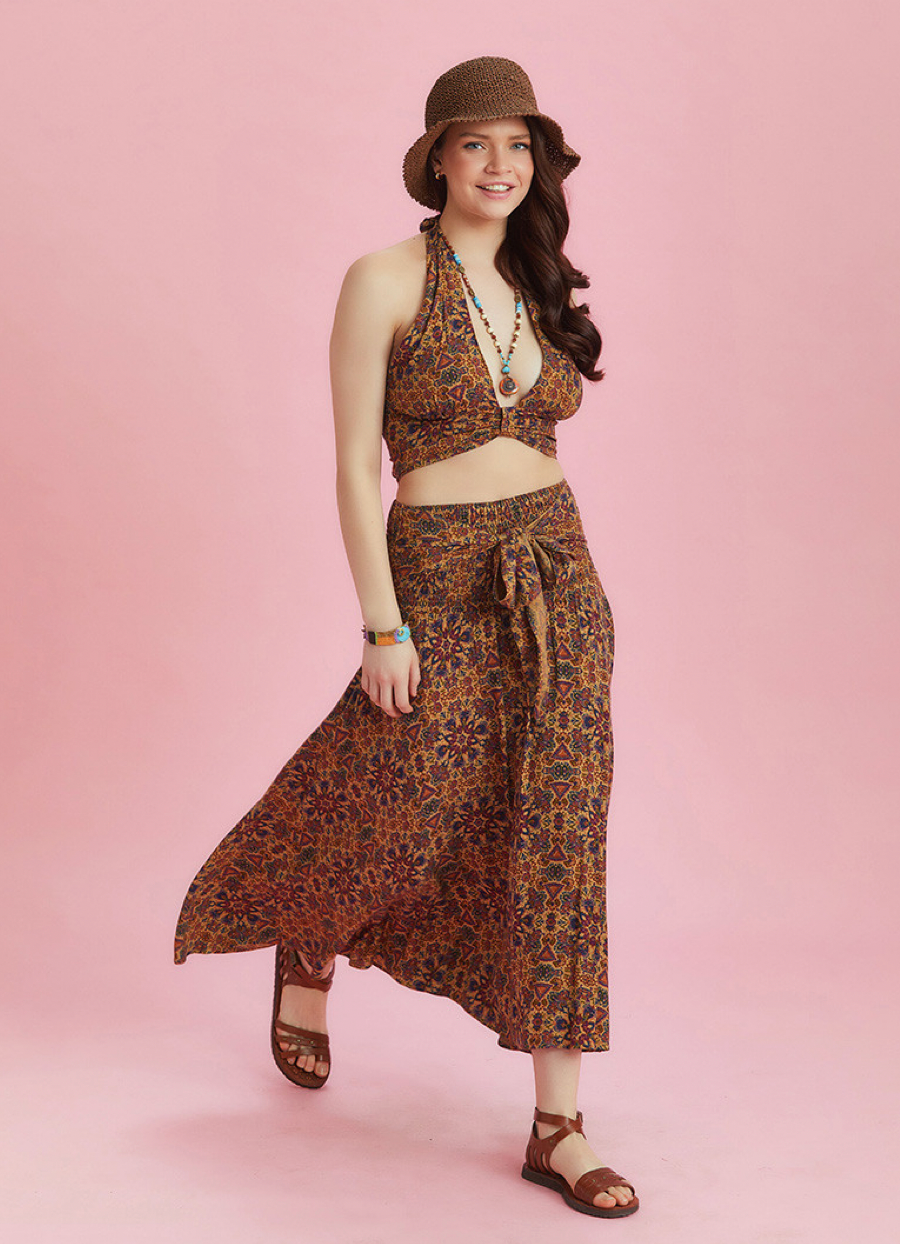 Sonnenzauber – Maxirock mit Ethno-Muster
