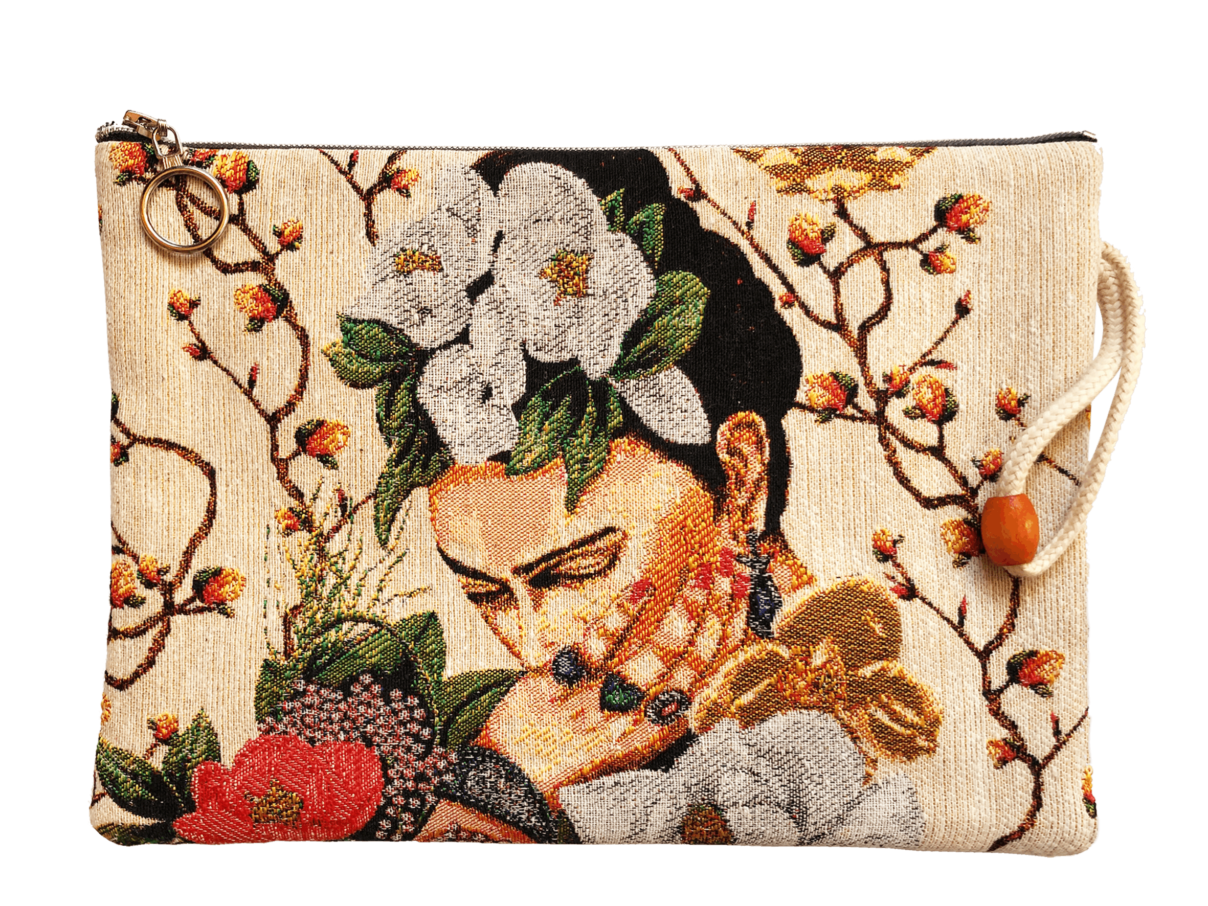 Inspiriert von Frida Kahlo - Blühende Gedanken - Clutch