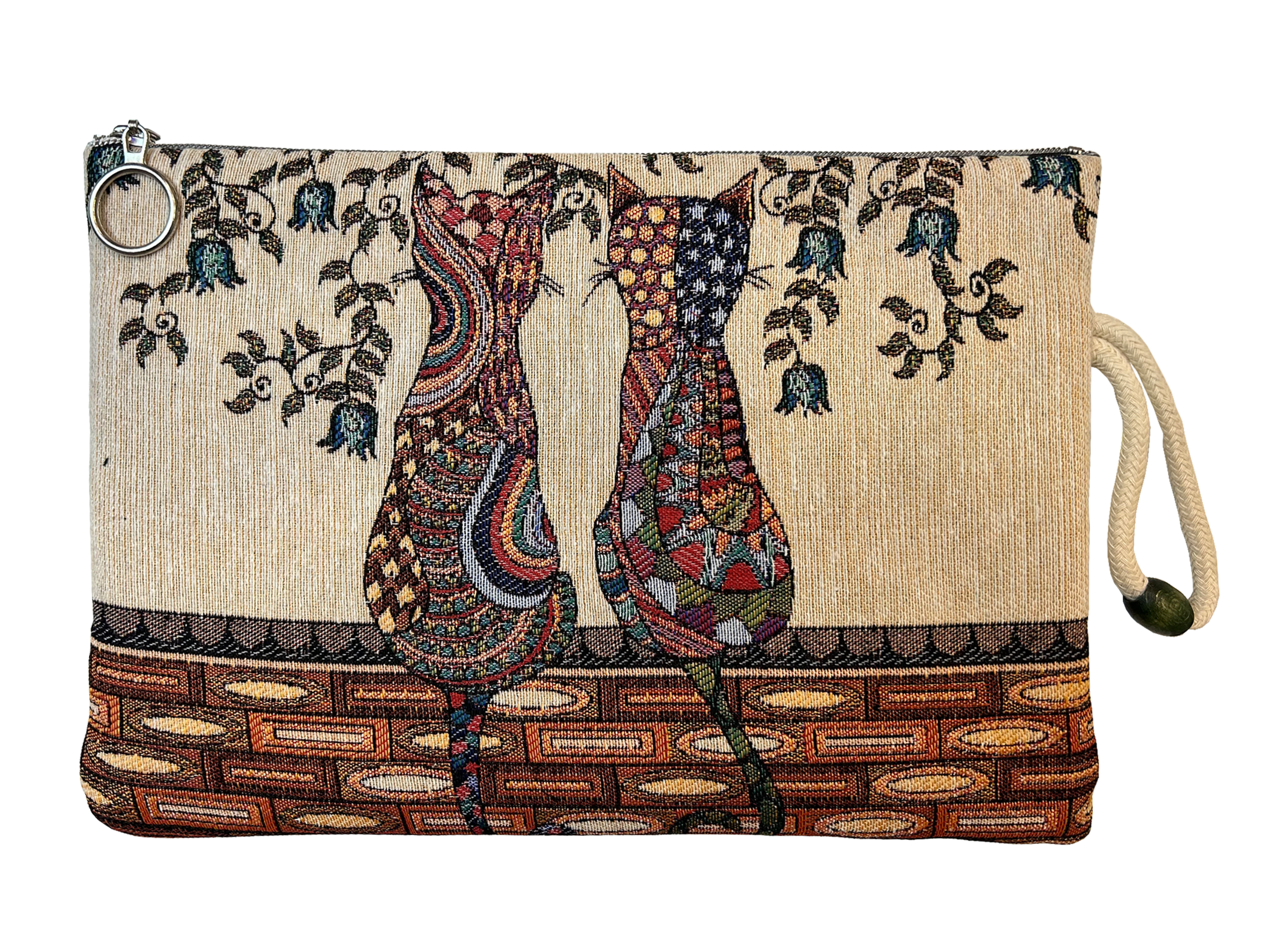 Katzen auf der Mauer - Clutch
