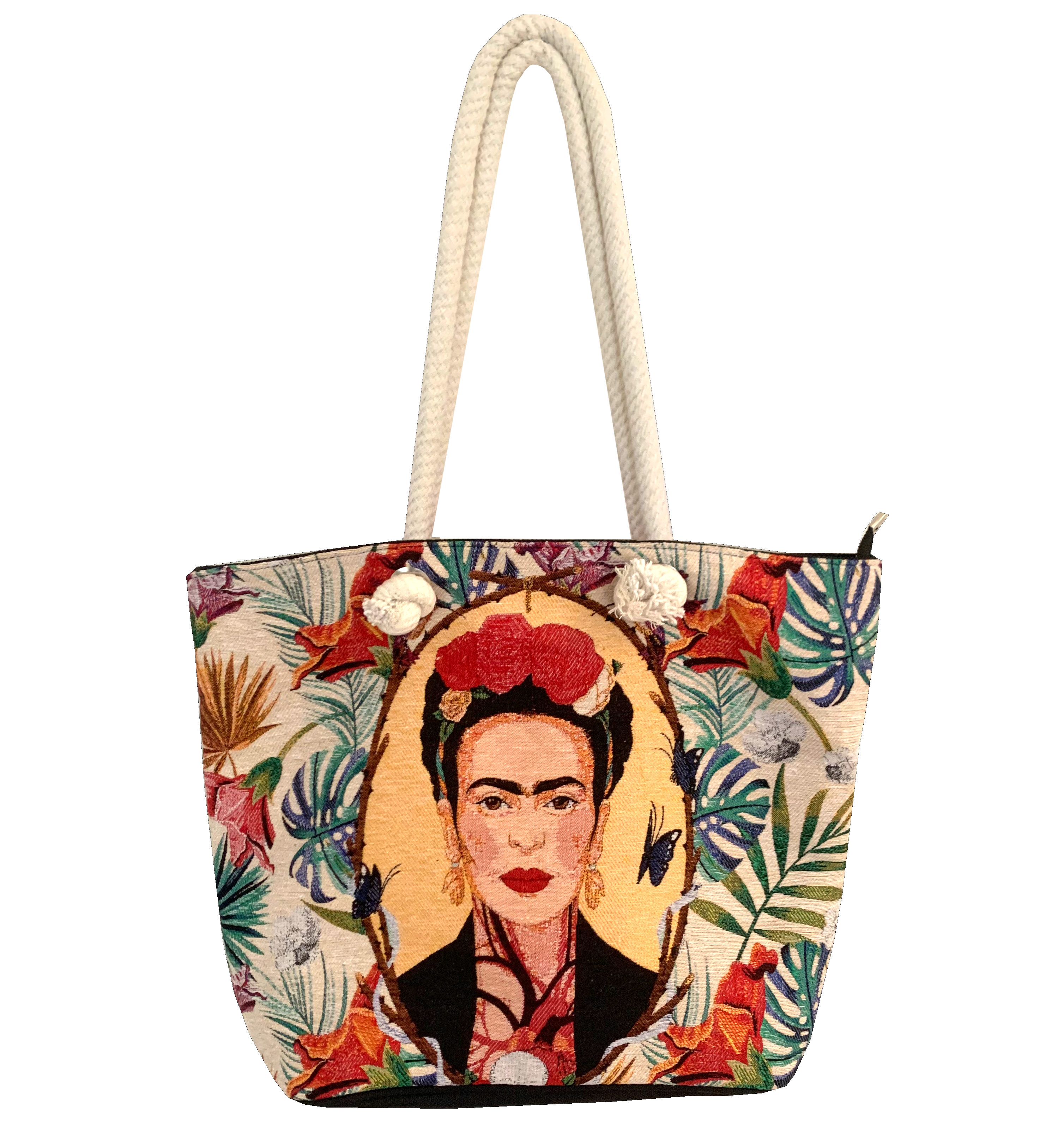 Inspiriert von Frida Kahlo - Porträt - Schultertasche