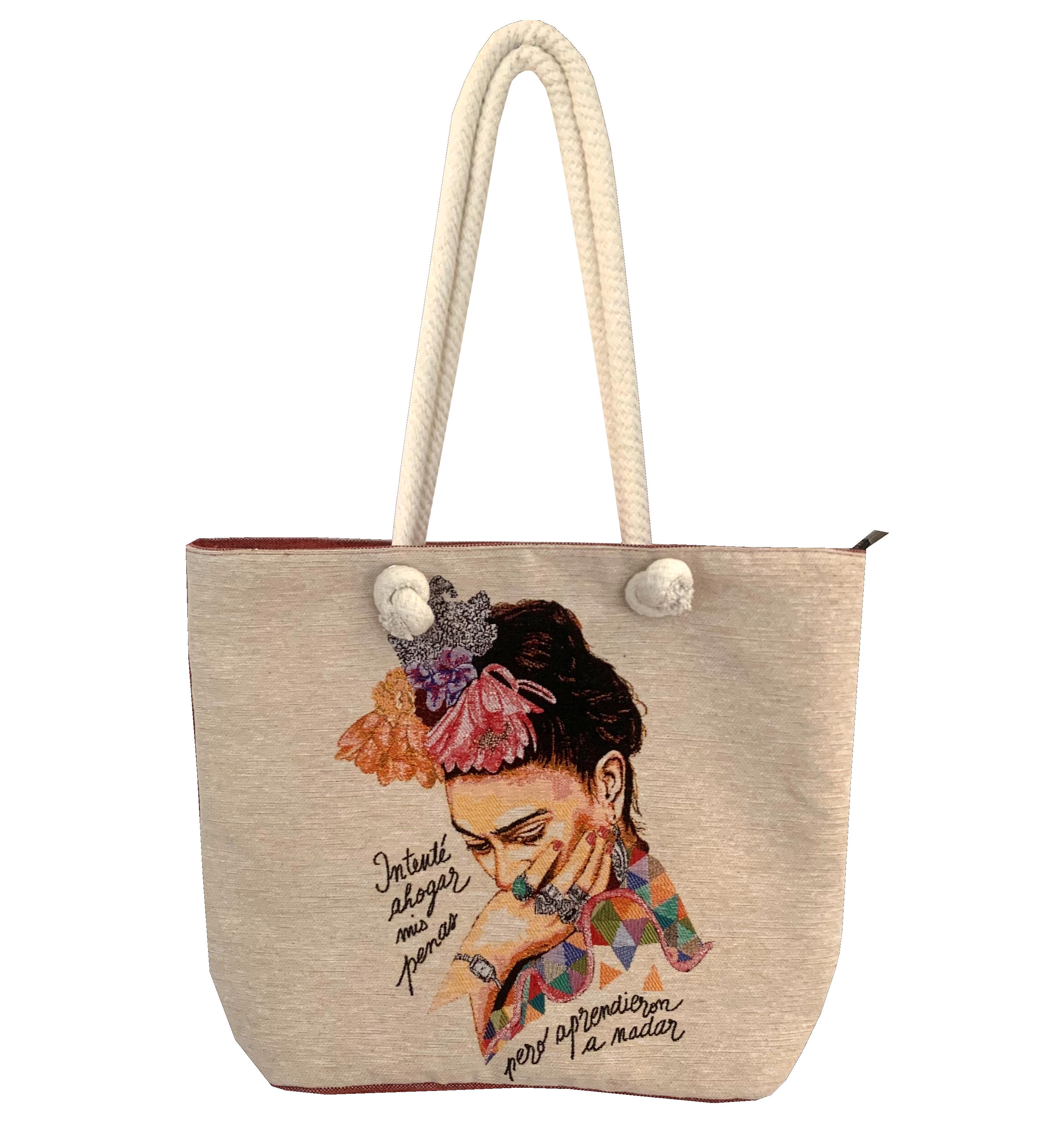 Inspiriert von Frida Kahlo - Zitat - Schultertasche