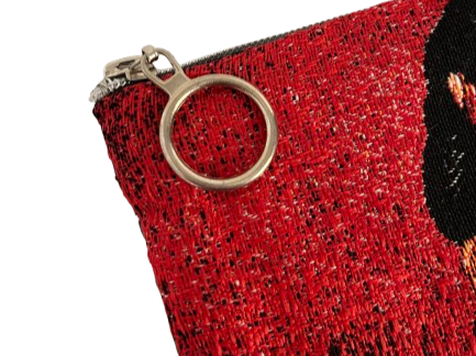Inspiriert von Frida Kahlo - Rot/Grün - Clutch