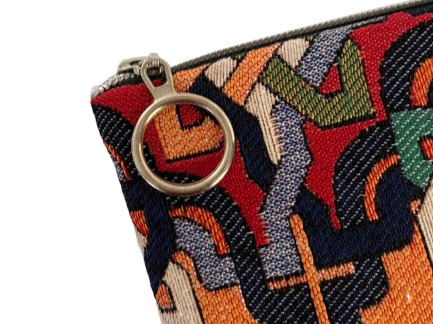 Buntes Linienmuster - Clutch