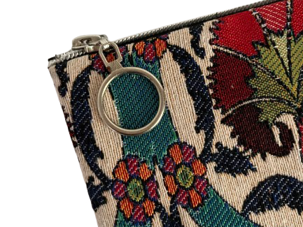 Rot-Grüne Blumen - Clutch