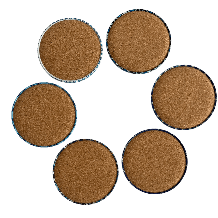 Blaues Gleichgewicht - 6er Set Untersetzer