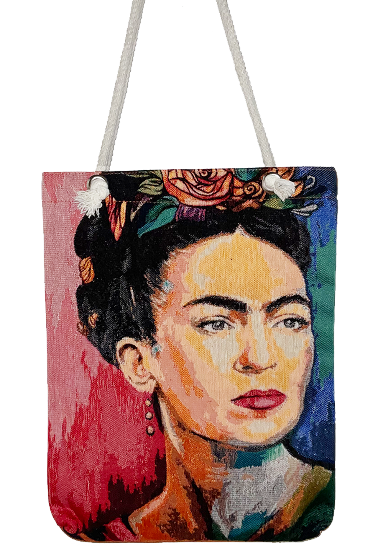 Inspiriert von Frida Kahlo - Rot/Grün - Shopper