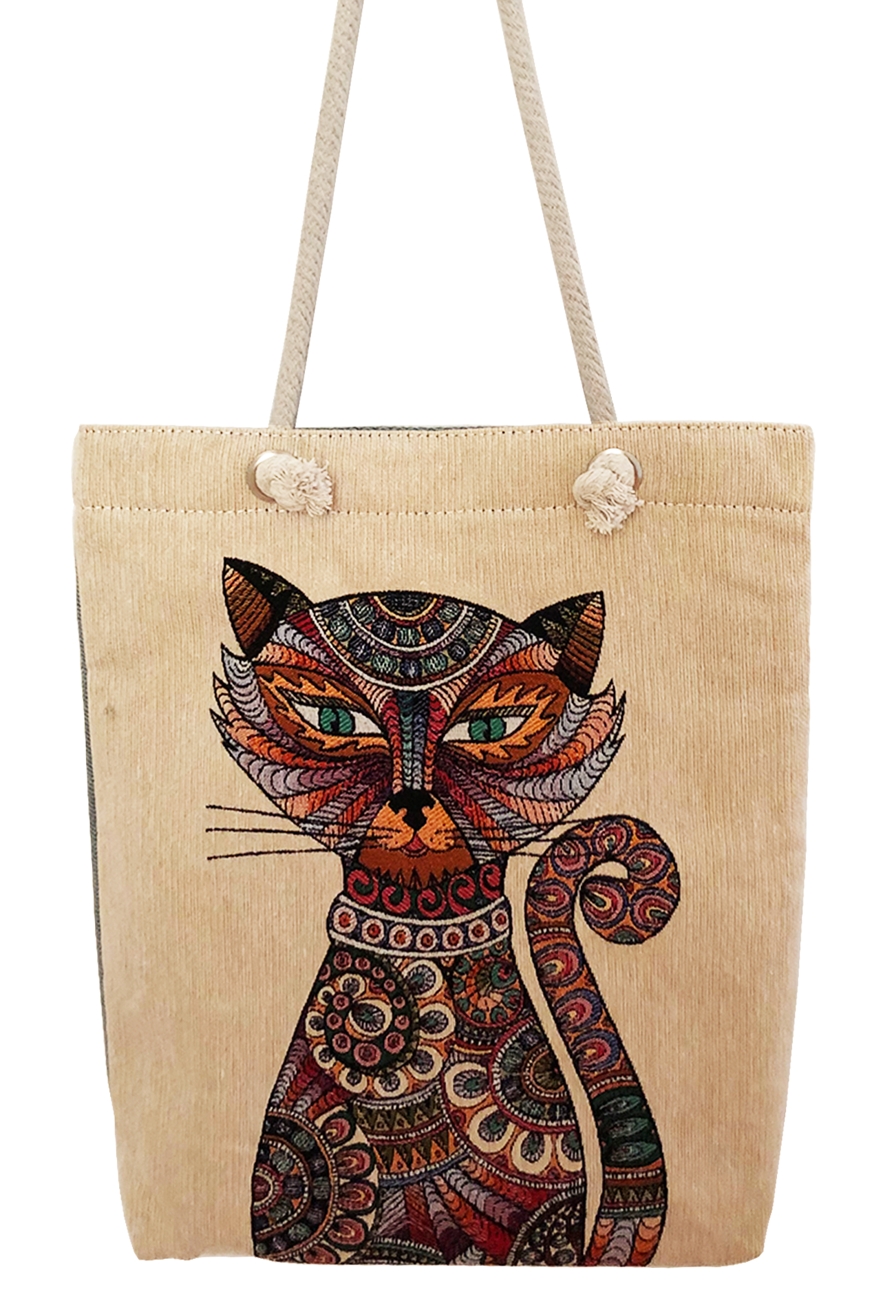 Katze mit Halsband - Shopper