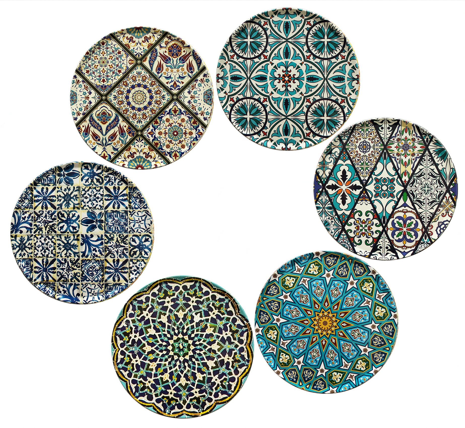 Ornamente - 6er Set Untersetzer
