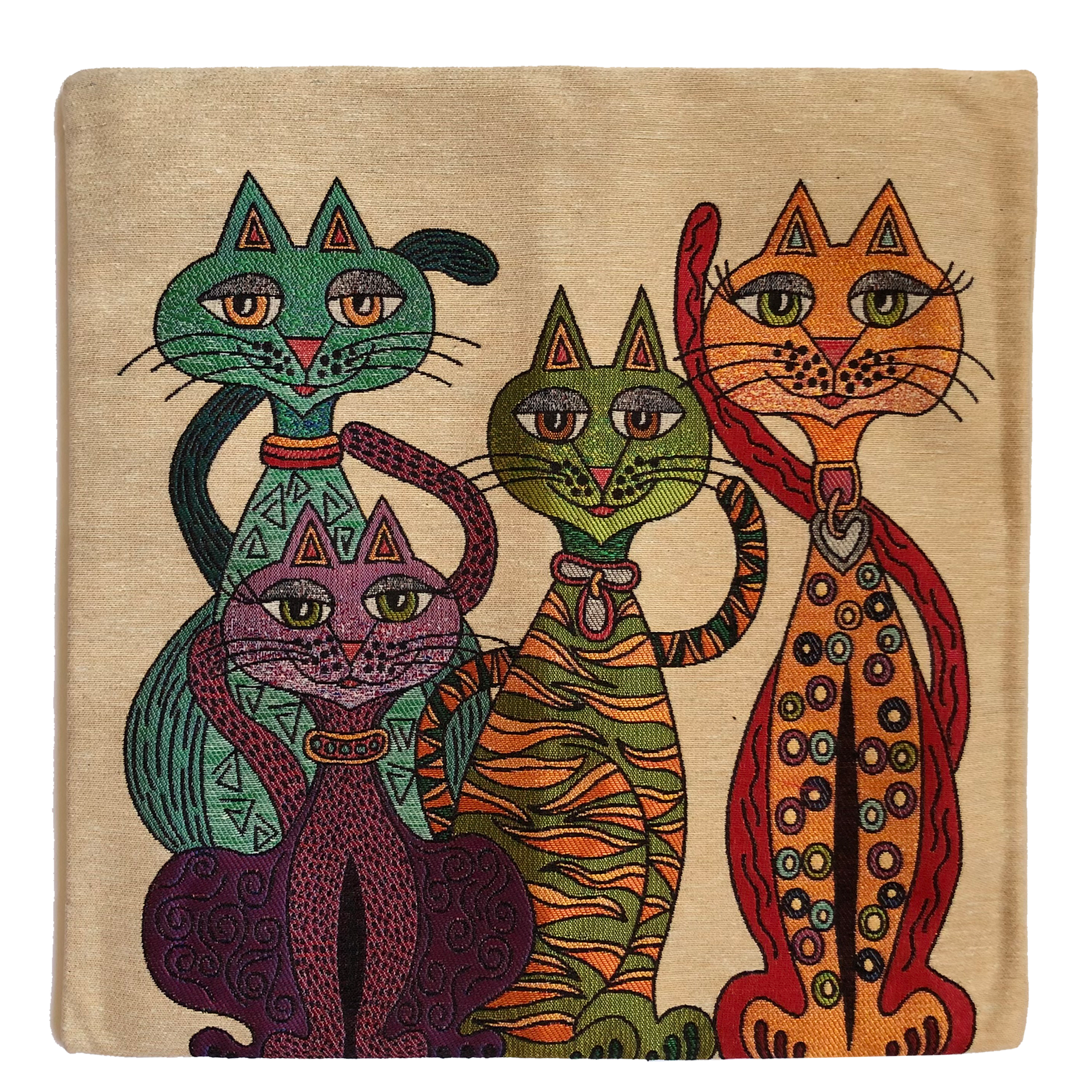 Katzenfamilie - Kissenbezug