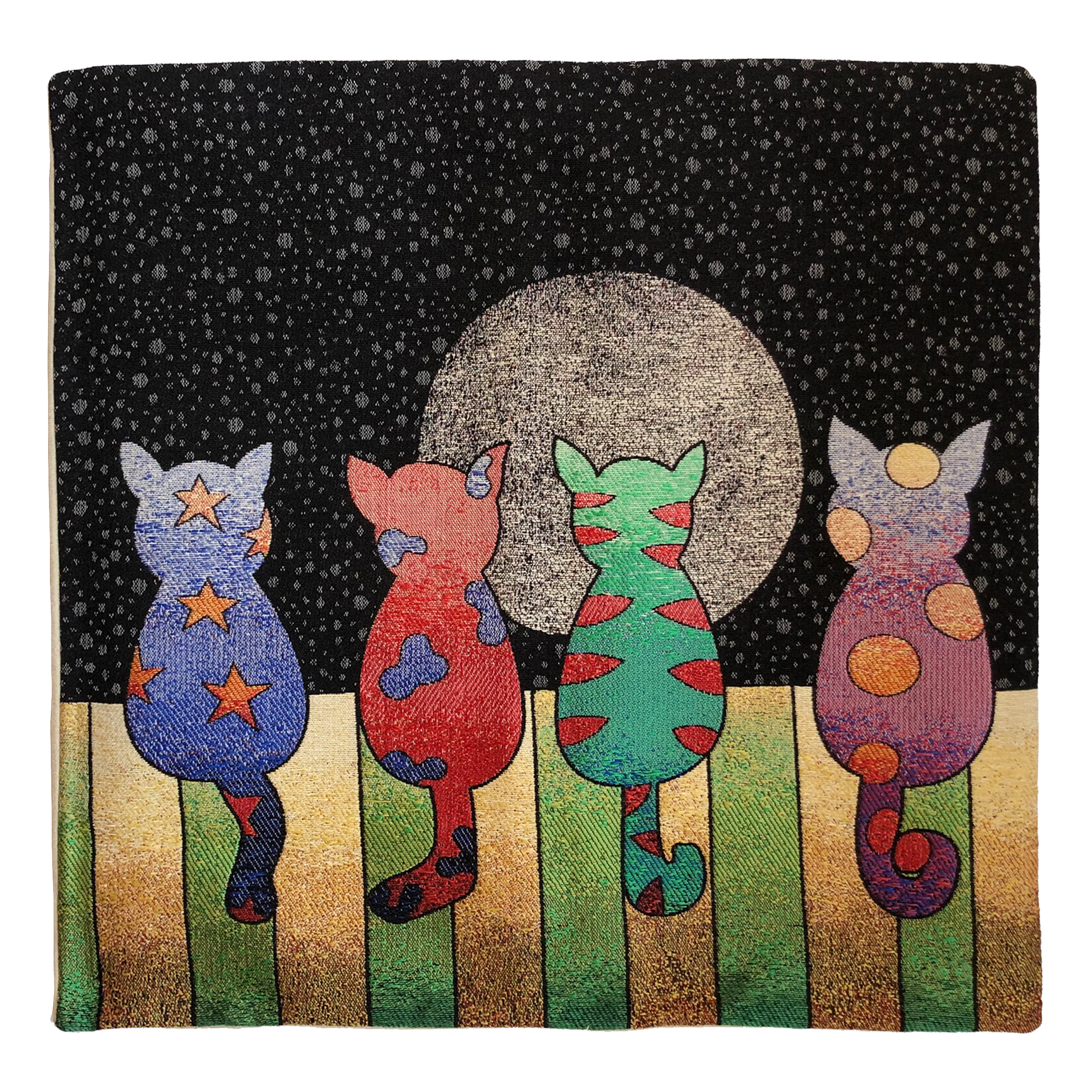 Katzen und der Mond - Kissenbezug