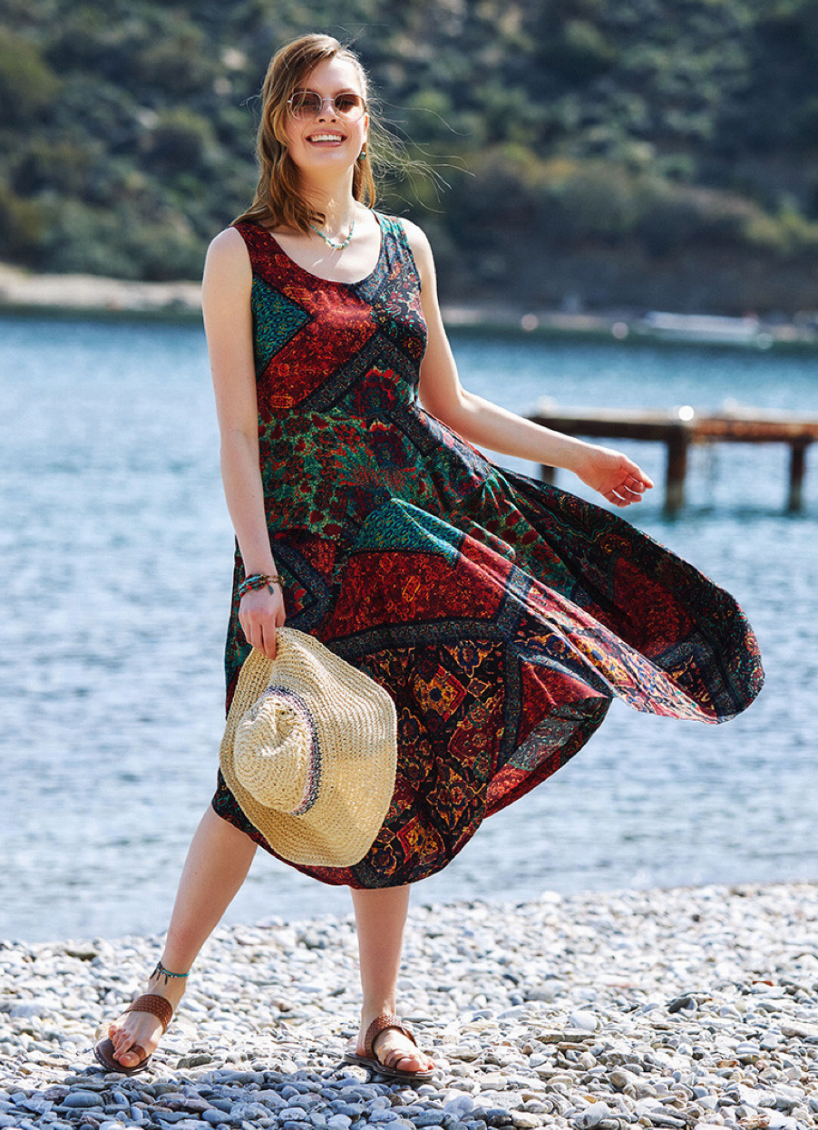 Sommerzauber – Haremstil-Kleid im Patchwork-Stil