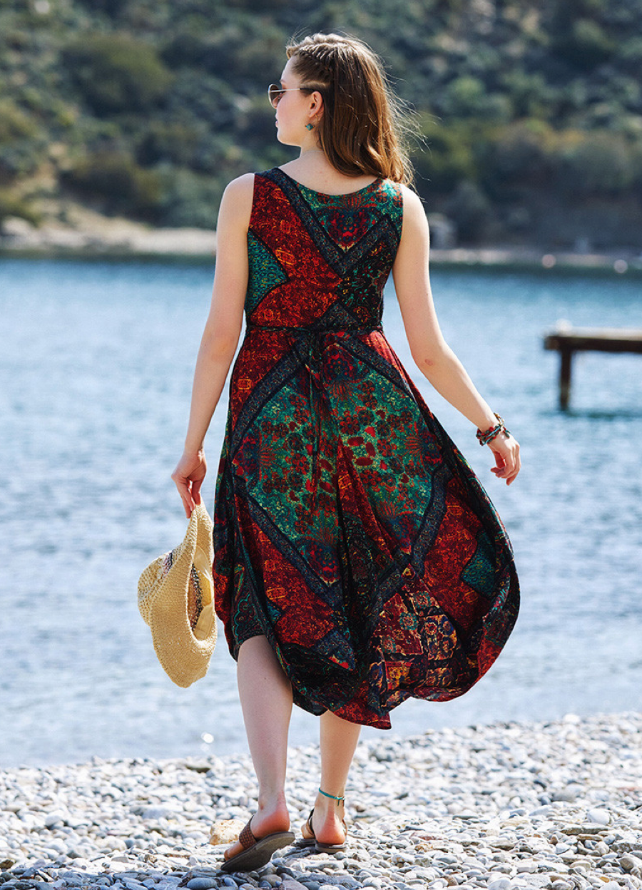 Sommerzauber – Haremstil-Kleid im Patchwork-Stil