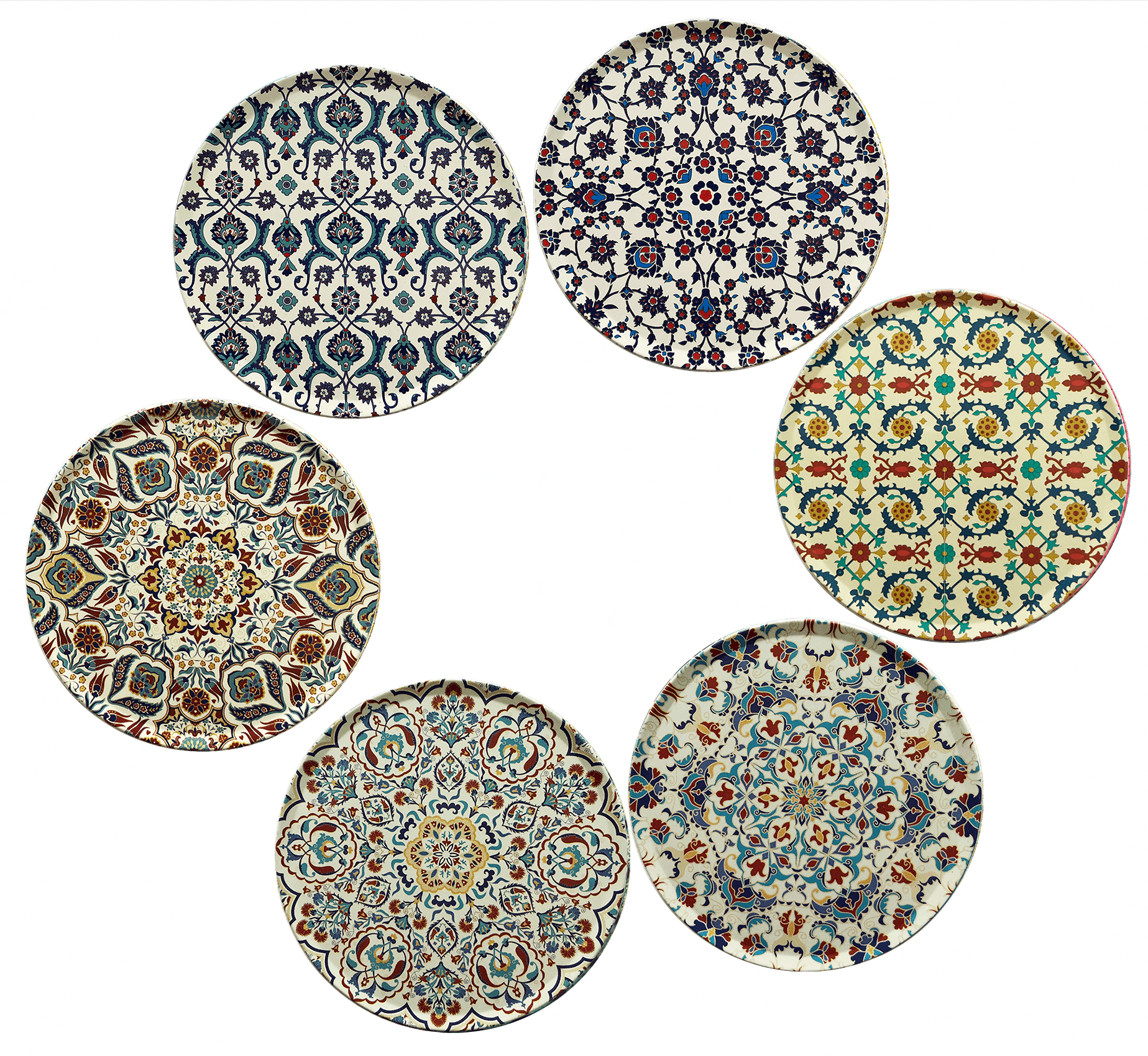 Leichte Linien - 6er Set Untersetzer