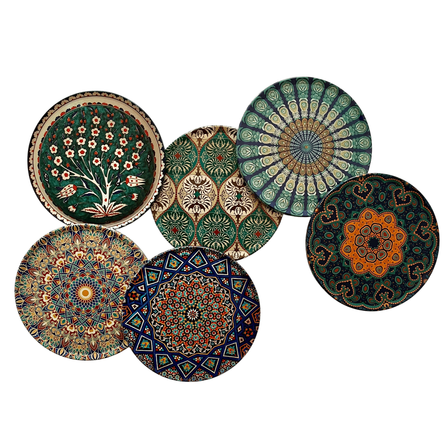 Zeitlose Ornamente - 6er Set Untersetzer