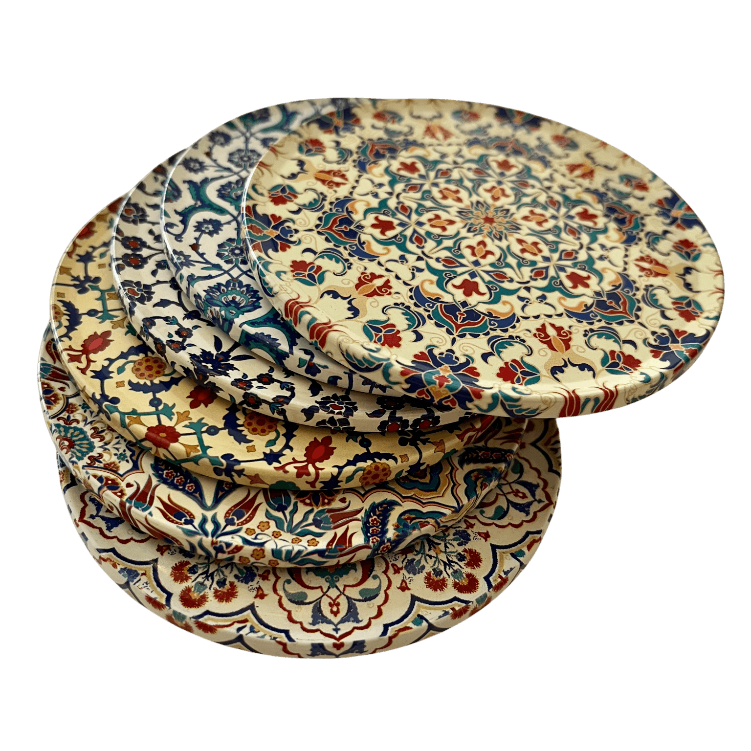 Leichte Linien - 6er Set Untersetzer