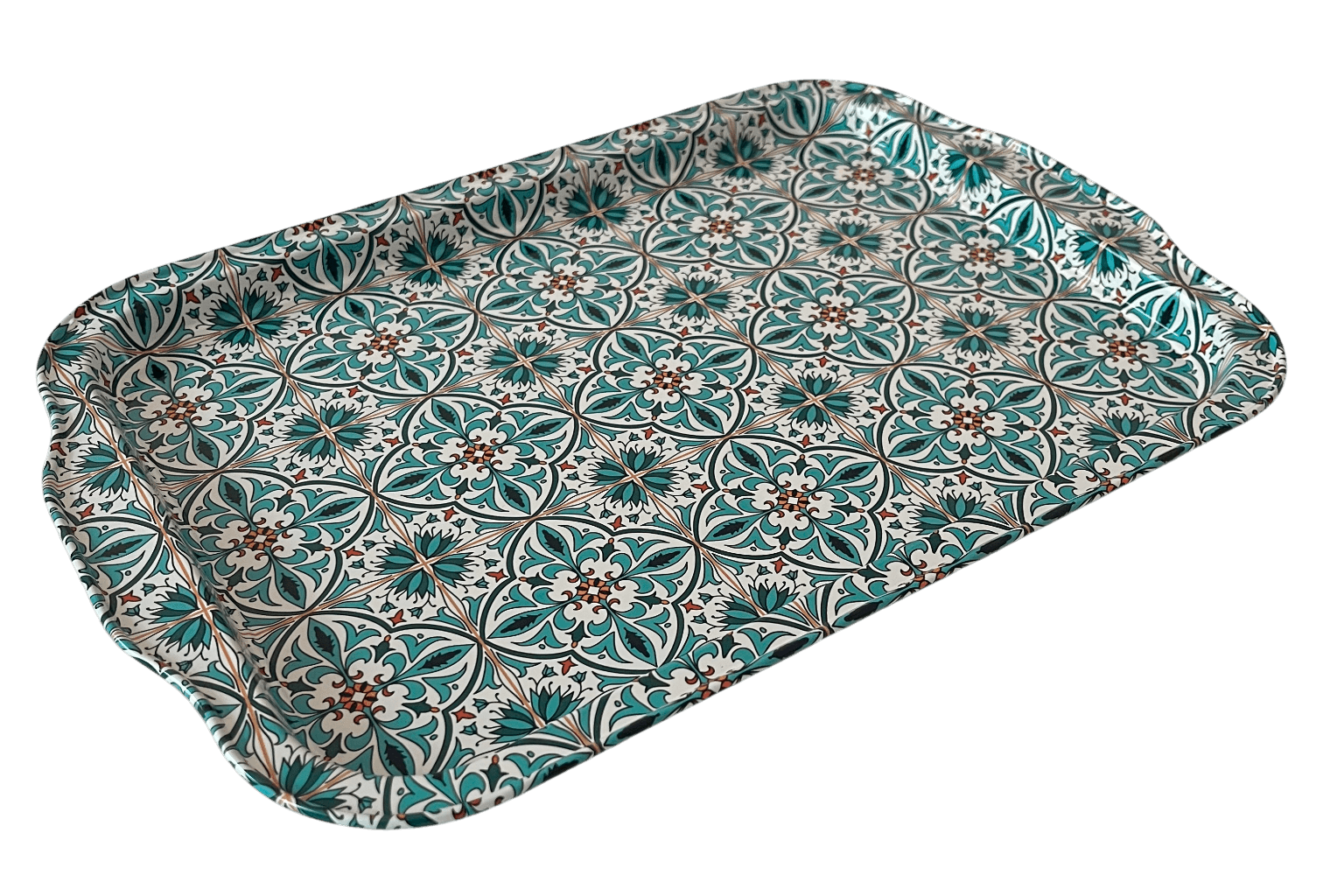 Blaues Blütenmeer - Tablett (groß)