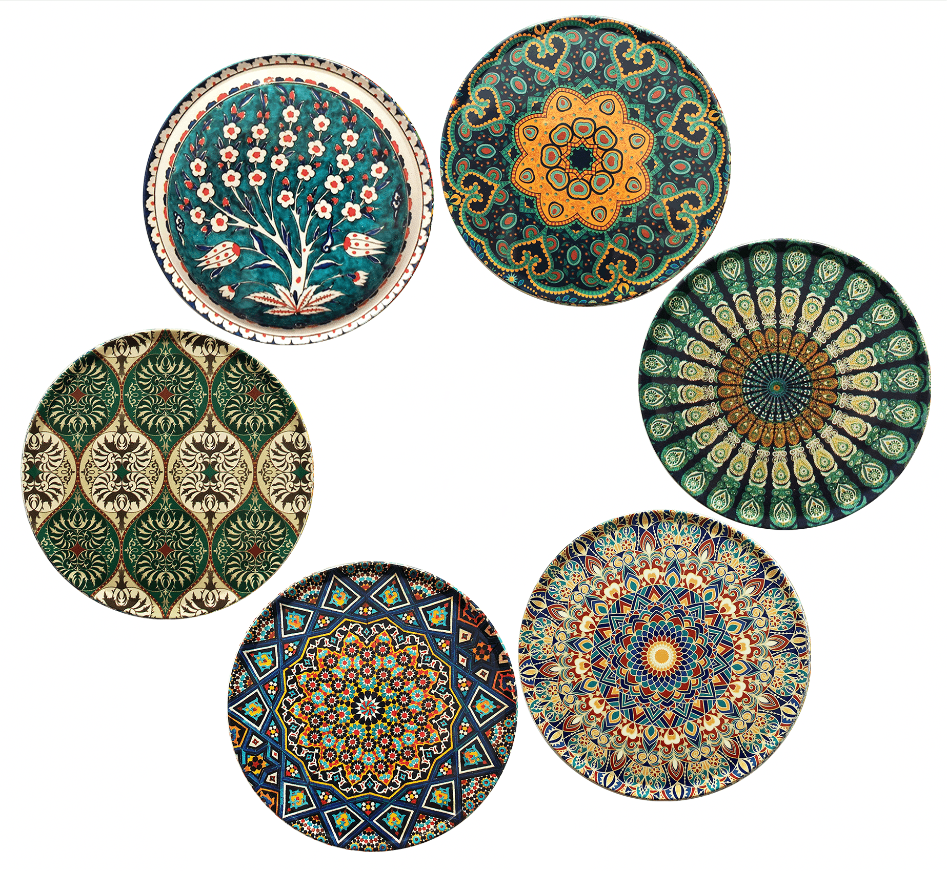 Zeitlose Ornamente - 6er Set Untersetzer