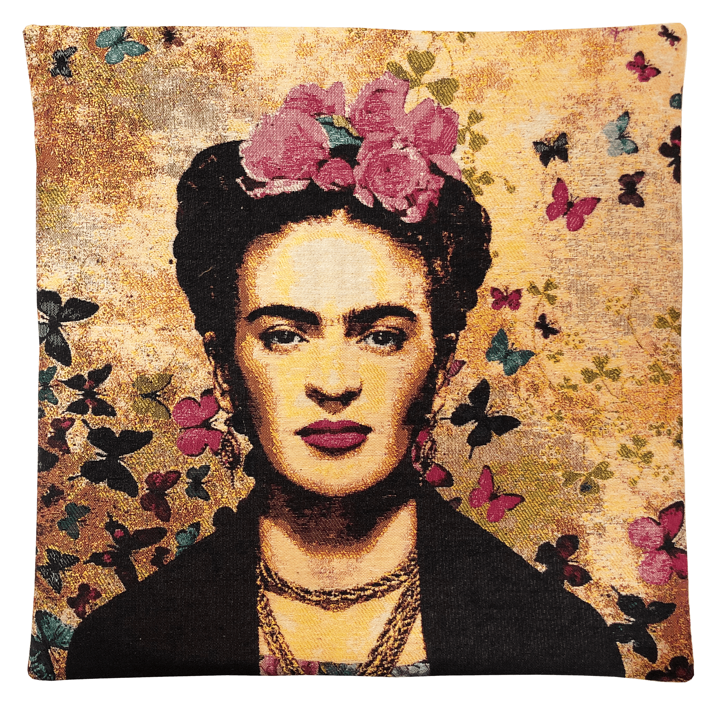 Inspiriert von Frida Kahlo - Schmetterlingspoesie - Kissenbezug