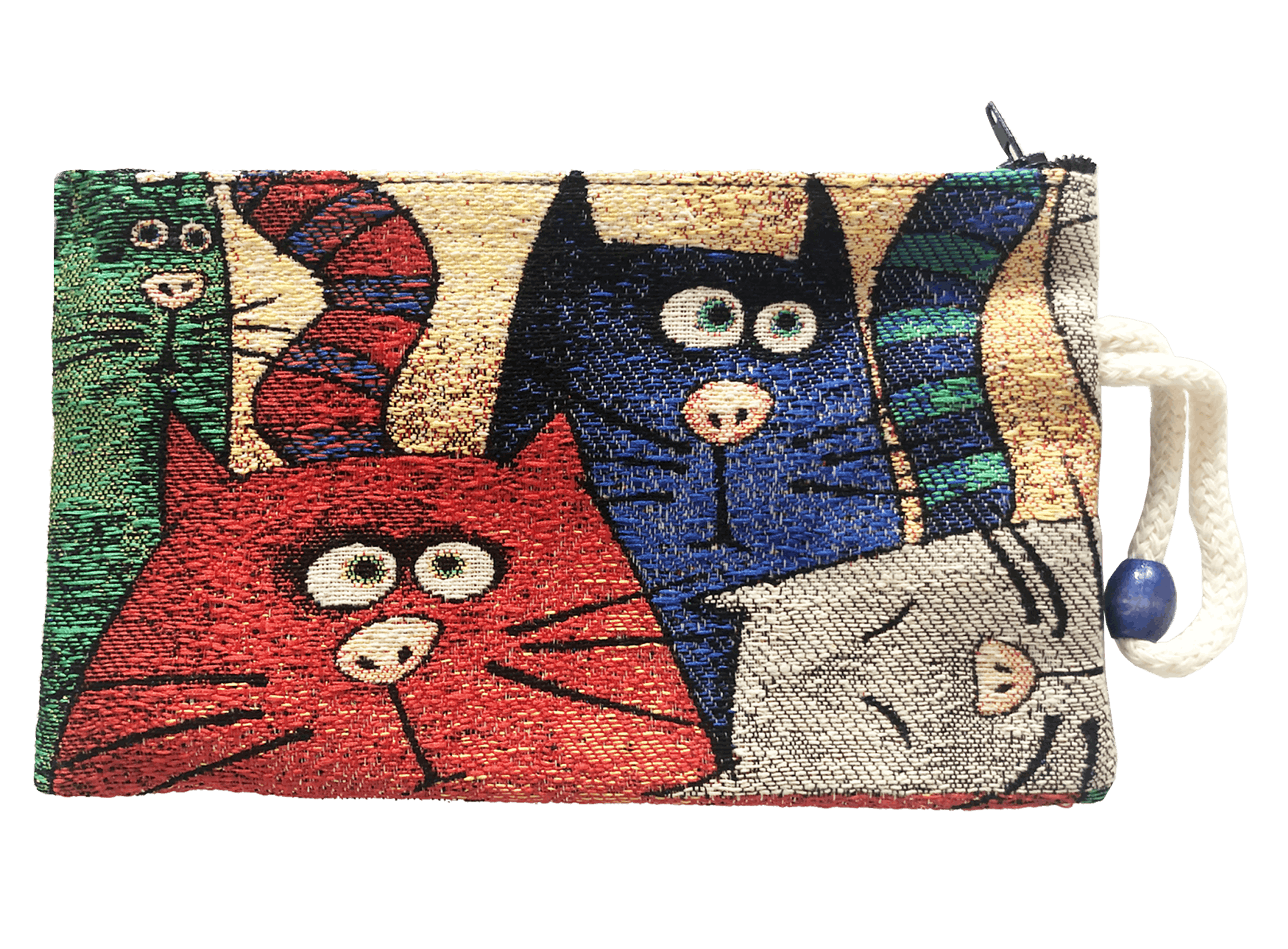 Bunte Katzenrunde - Portemonnaie