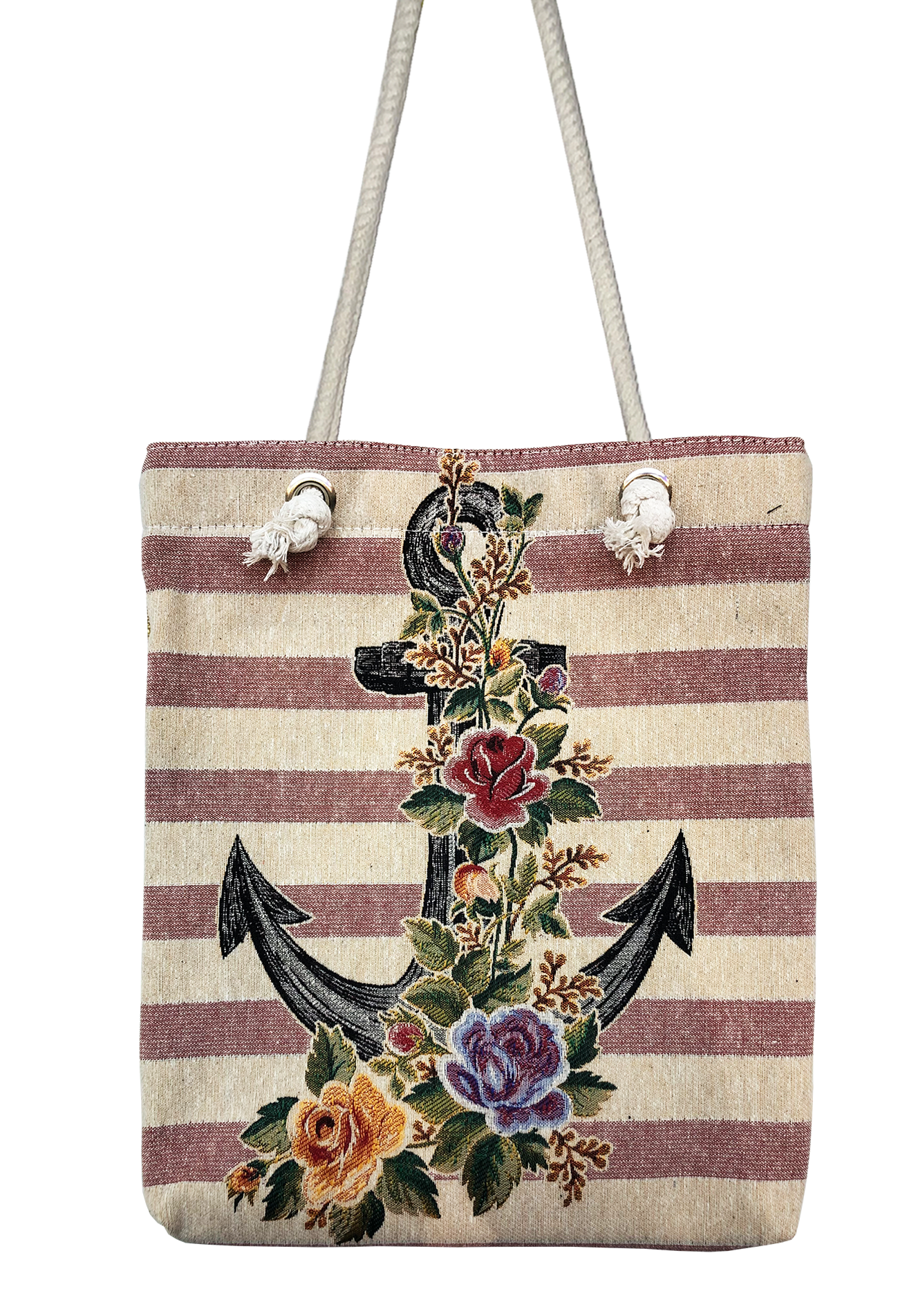 Anker mit Blumen - Shopper