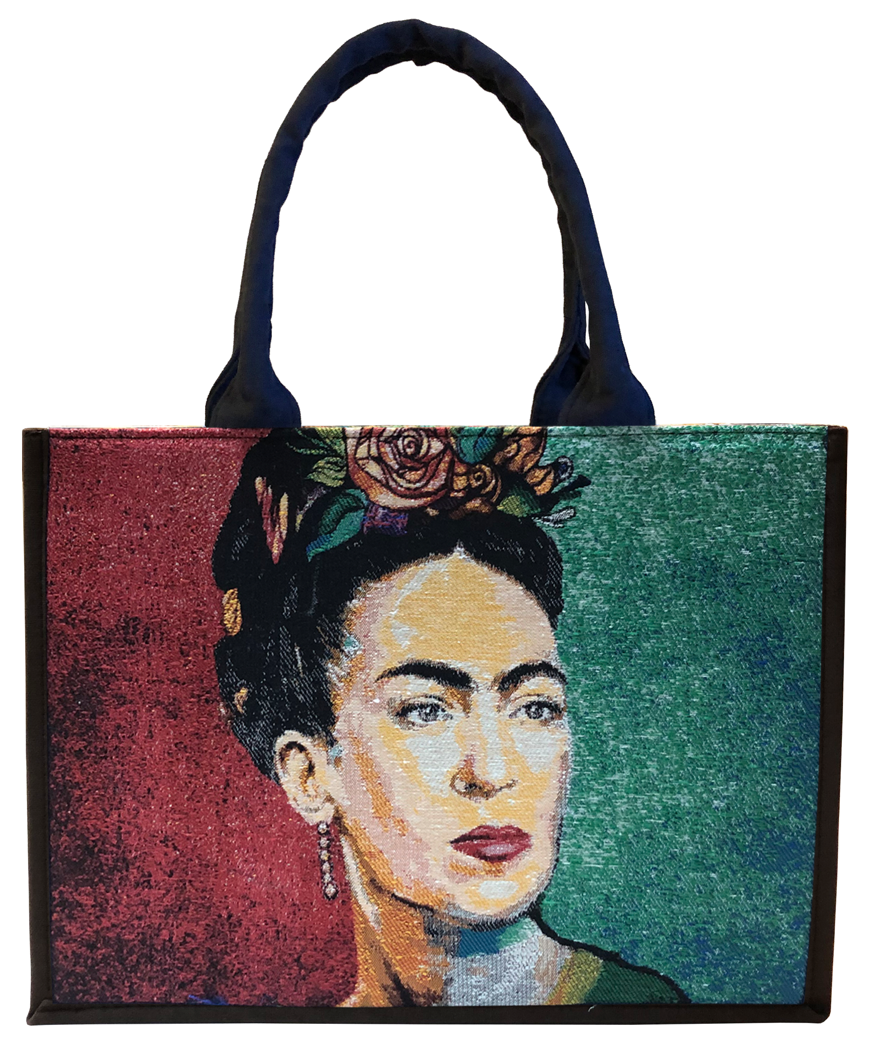 Inspiriert von Frida Kahlo - Rot/Grün - Tote Bag