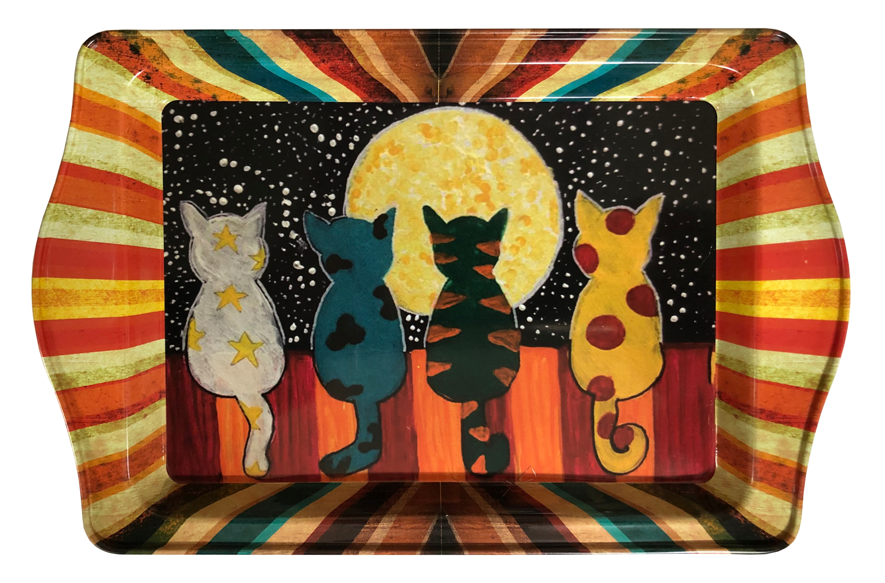 Katzen und der Mond - Tablett (klein)