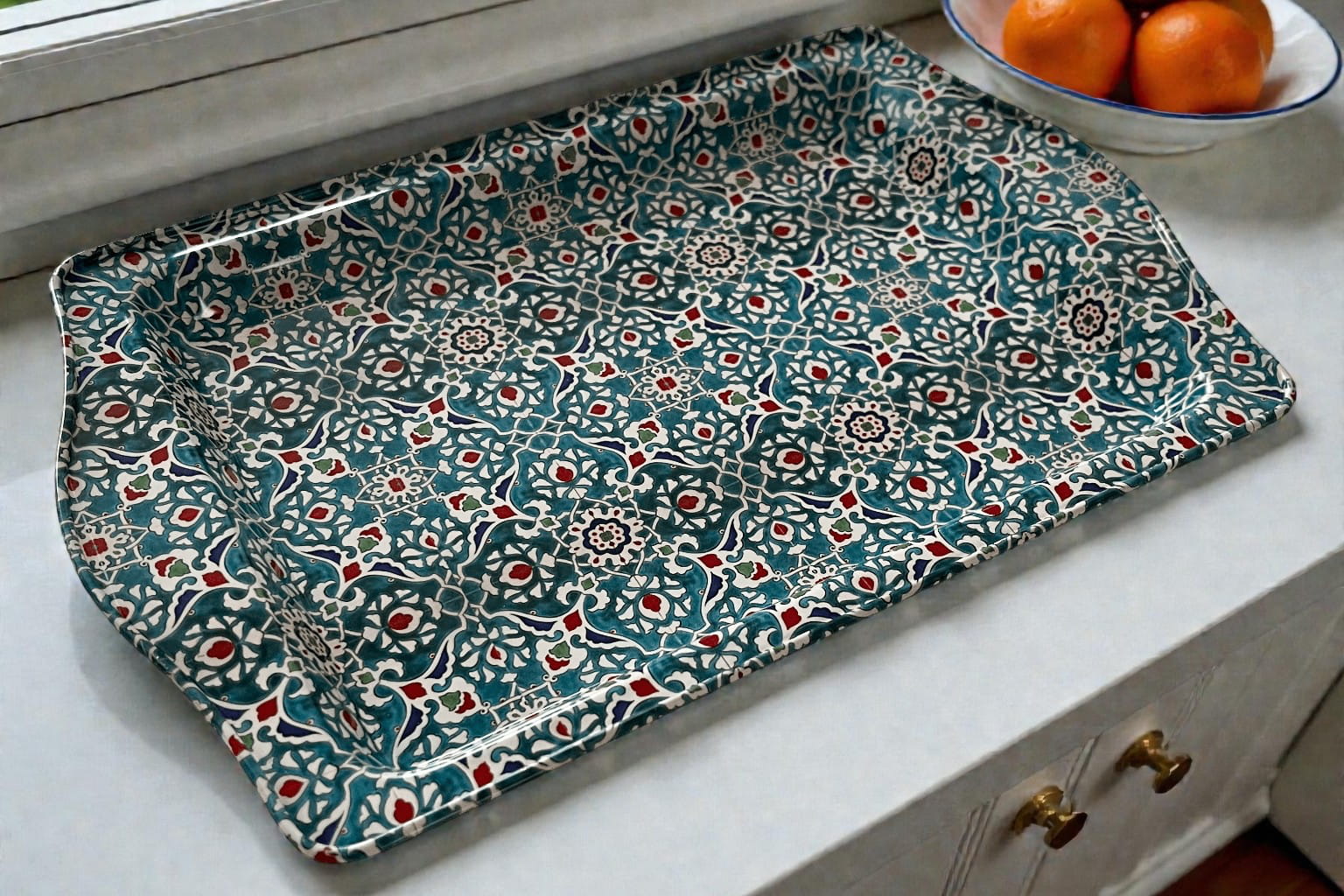 Blaues Mosaik - Tablett (klein)