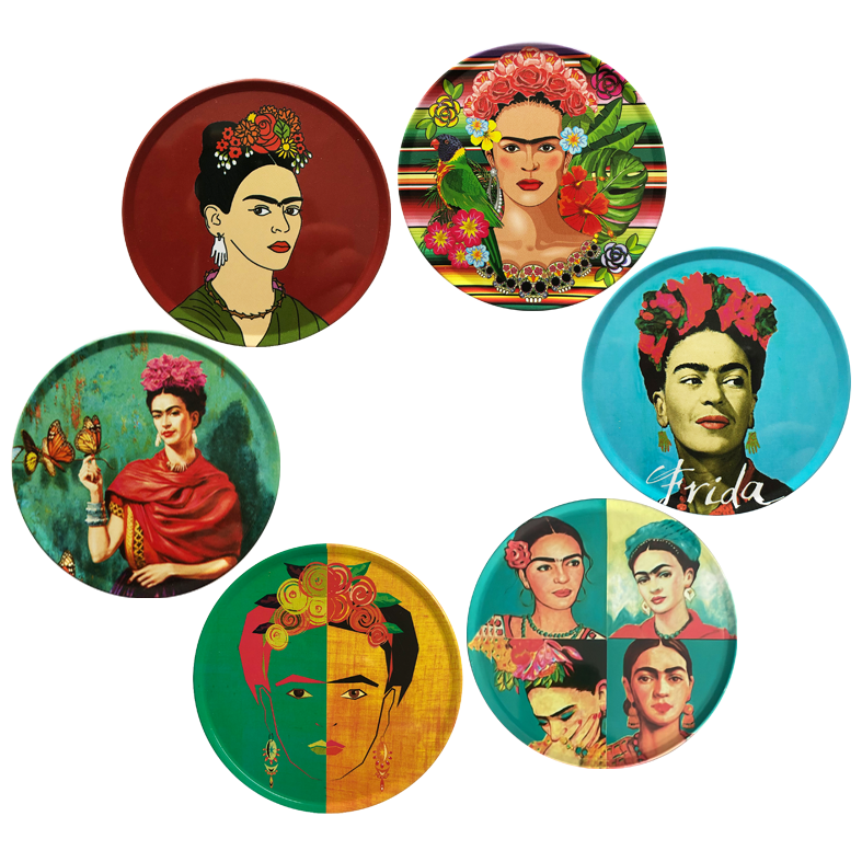 Inspiriert von Frida Kahlo - 6er Set Untersetzer