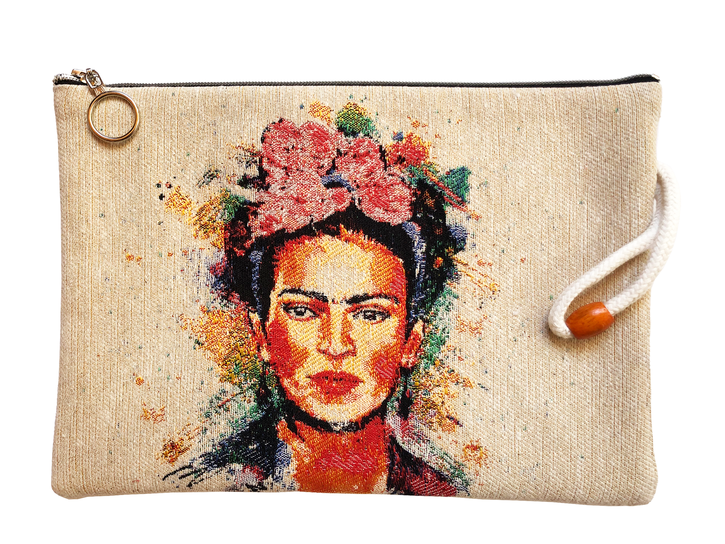 Inspiriert von Frida Kahlo - Blumen - Clutch